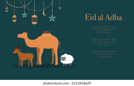 vector background for eid al-adha celebration