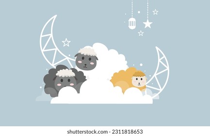 vector background for eid al-adha celebration