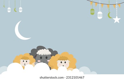 vector background for eid al-adha celebration