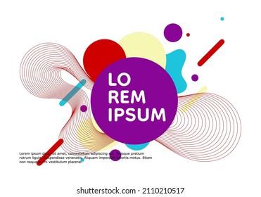 Vector background element.Geometric colorful abstract element. circles and shapes.