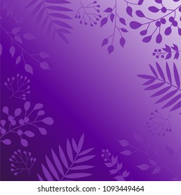 
vector background with elements of grass and flowers, purple silhouette of plants and berries, in the form of a frame. You can enter text, fioletowa frame on white background