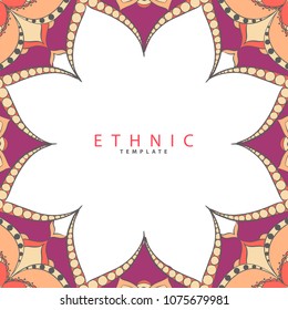 Vector background with ethnic motifs