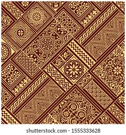 Vector background in ethnic style for invitation card and apparel.