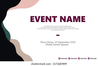 Vector background for event using hand drawn typical colors. Pastel colors background. Suitable for seminar, conference, meeting, exhibition, and commemoration.