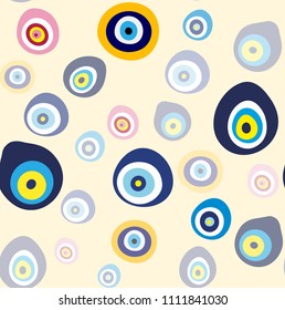 Vector background of evil eye - Turkish amulet. seamless pattern, background