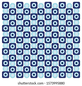 Vector background of evil eye - Turkish amulet. Pattern, background. Grunge hand drawn Turkish evil eye. Mandala greek evil eye. Symbol of protection in Turkey, Greese, Cyprus. Amulet from evil eye. 