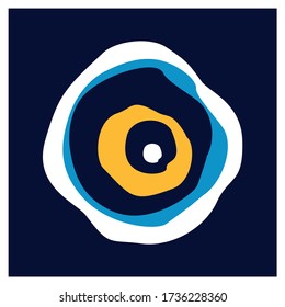 Vector background of evil eye - Turkish amulet. Pattern, background. Grunge hand drawn Turkish evil eye. Mandala greek evil eye. Symbol of protection in Turkey, Greese, Cyprus. Amulet from evil eye. 