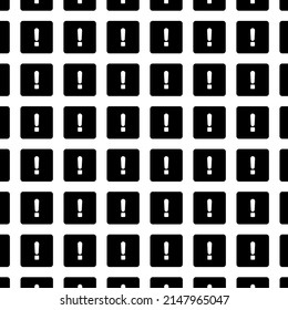 Vector background exclamation mark in the shape of a square, color black and white flat style