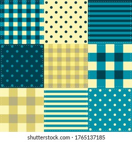 vector background of fabric in the patchwork technique