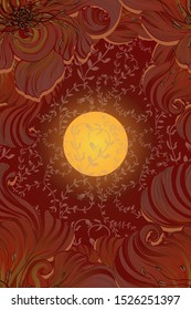 Vector background. Fantastic flowers.  Seamless patterns Use printed materials, signs, objects, sites, maps.