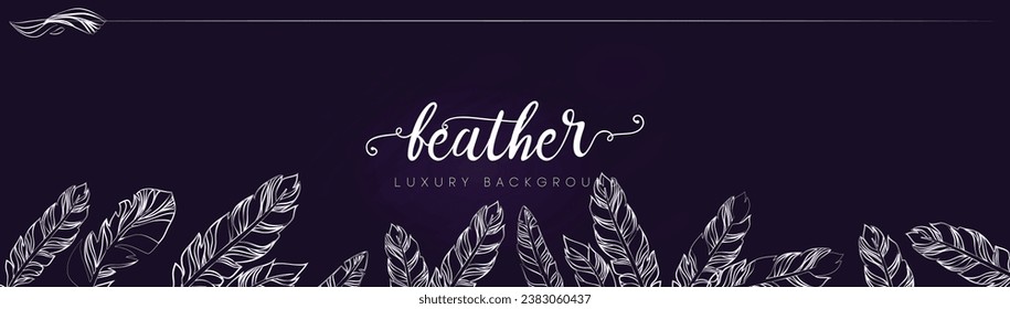 Vector Background with feathers. Luxurious feather background design.