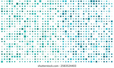 The vector background featured a beautiful gradient of blue and green, with square blocks arranged to create a modern and vibrant visual effect.

