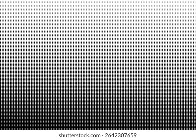 Vector background featuring a dynamic halftone dot pattern that gradually shifts in density, creating a smooth gradient effect.