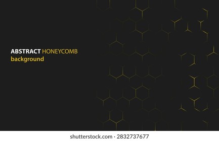 vector background featuring a hexagonal geometric pattern inspired by honeycomb structures. Vector