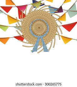 Vector background - Festa Junina. Brazil''s june party. Latin American holiday - midsummer holiday.