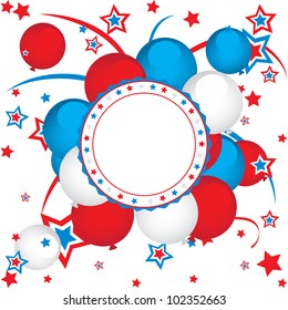 vector background with festive balloons