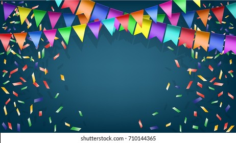 Vector background with festive decorations