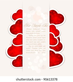 vector background to a festive Valentine's Day with hearts for the paper