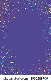 vector background with fireworks for banners, cards, flyers, social media wallpapers, etc.