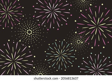 vector background with fireworks for banners, cards, flyers, social media wallpapers, etc.