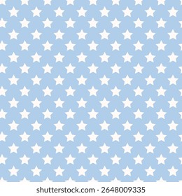 Vector background with five angled stars. Polka dot wallpaper. Fashion childish seamless pattern. Cute joyful allover print for fabric, paper, textile, kids clothes and accessories.