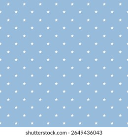 Vector background with five angled stars. Polka dot wallpaper. Fashion childish seamless pattern. Cute joyful allover print for fabric, paper, textile, kids clothes and accessories.