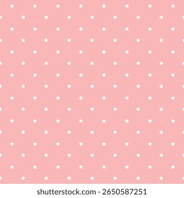 Vector background with five angled stars. Polka dot wallpaper. Fashion childish seamless pattern. Cute joyful allover print for fabric, paper, textile, kids clothes and accessories.