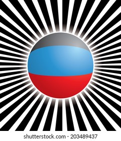 Vector background with flag of Donetsk People's Republic.