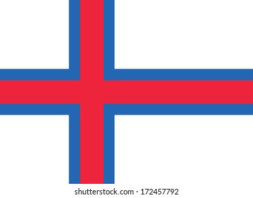 vector background of  flag of faroe islands