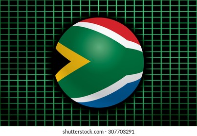 Vector background with flag of South African Republic.