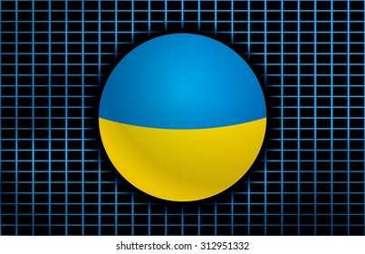 Vector background with flag of Ukraine.