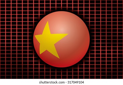 Vector background with flag of Vietnam.