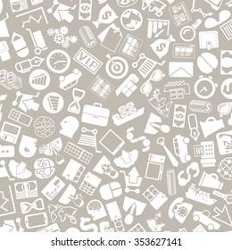 vector background of the flat business icons