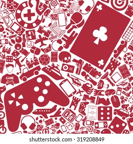 vector background of the flat gaming icons
