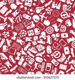 vector background of the flat gaming icons