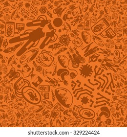 vector background of the flat invention icons