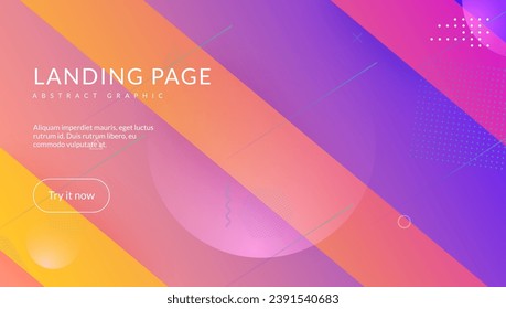 Vector Background. Flat Summer Texture. Pink Liquid Frame. Technology Screen. Neon Geometric Template. Horizontal Page. Space Landing Page. Purple Vector Background