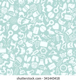 vector background of the flat veterinary icons