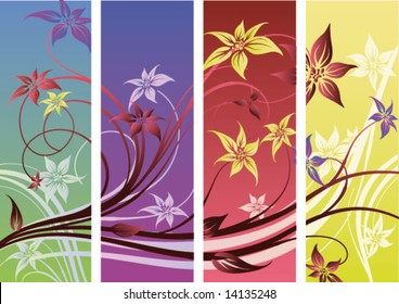 vector background with floral elements