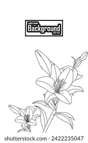 Ilustración de diseño de flores de fondo vectorial