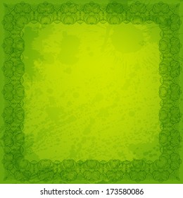Vector background with floral frame