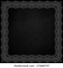 Vector background with floral frame