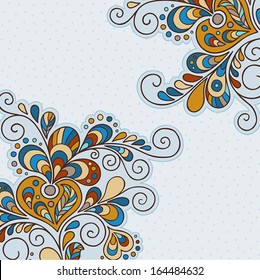 vector background with floral ornament