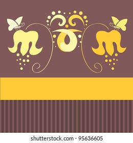 vector background with floral ornament image element / Floral ornamental background