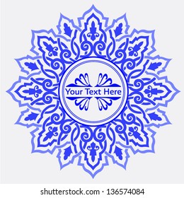 vector background with floral ornamental border