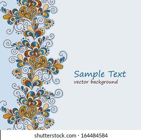 fondo vectorial con borde floral ornamental