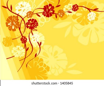 Vector background with floral ornaments.