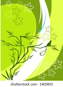 Vektorhintergrund mit Blumenverzierungen.