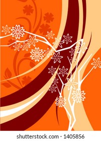 Vector background with floral ornaments.