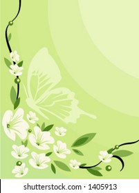 Vector background with floral ornaments.